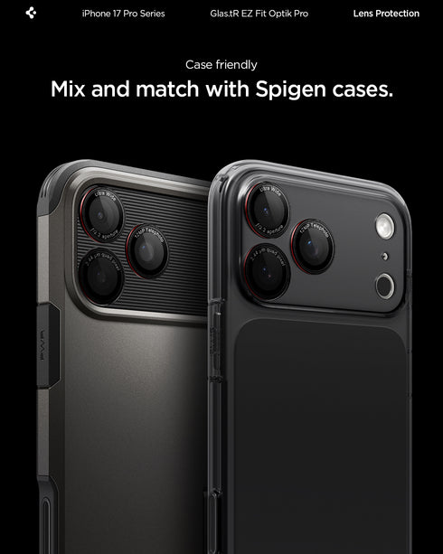 Spigen iPhone 17 Pro Max / 17 Pro Lens Protector – Optik Pro EZ Fit